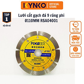 Mua LƯỠI CẮT GẠCH ĐÁ 9 RĂNG PHI Ø 110MM RSA04001 chuyên cắt gạch  đá chất lượng cao chính hãng