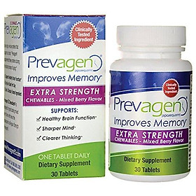 Prevagen Improves Memory - Extra Strength 20mg, 30 Chewables |Mixed Berry| with Apoaequorin & Vitamin D | Brain Supplement for Better Brain Health, Supports Healthy Brain Function and Clarity