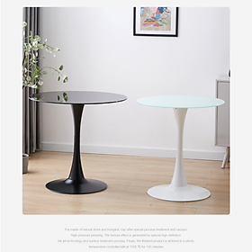 Mua Bàn cafe Tulip mặt kính cường lực chân sắt chắc chắn 60cm  70cm  80cm - Bàn trà tròn  Bàn ăn nhỏ gọn  Bàn coffee đẹp decor quán ăn  nhà hàng
