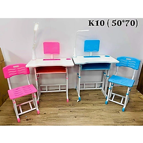 Mua Bộ bàn ghế học sinh thông minh CTK10 Tundo có đèn giá để sách ngang 80 cm
