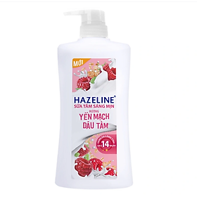 Combo 2 Sữa Tắm HAZELINE Sáng Mịn Hương Yến Mạch DâuTằm 670g