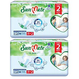 [Mẫu mới] Combo 2 Tã dán người lớn SunMate XA2 mới size M-18+2 miếng