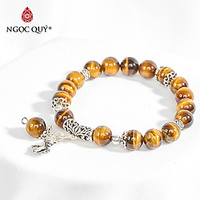 Vòng tay đá thiên nhiên phối charm hồ ly 9 đuôi size hạt 8mm - Ngọc Quý Gemstones