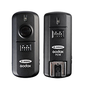  Đèn flash Godox FC-16 2.4GHz 16 kênh điều khiển từ xa không dây  cho Nikon D5100 D90 D7000 D7100 D5200 - Đen -Màu đen-Size Phích cắm Nikon