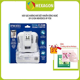 Máy lọc không khí UV, điện áp 100-240v/60hz, Model: AP-P20,Thương Hiệu: Homedics-hàng nhập khẩu