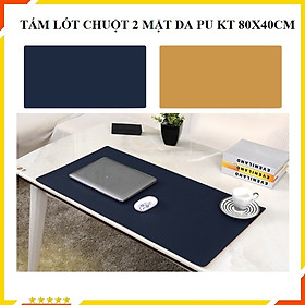 Miếng Lót Chuột Cỡ Lớn, Kích Thước 80x40cm, Da PU Cao Cấp 2 Mặt Tiện Dụng, Tấm Lót Chuột Cỡ Lớn, Tấm Trải Bàn Làm Việc, Hàng Nhập Khẩu