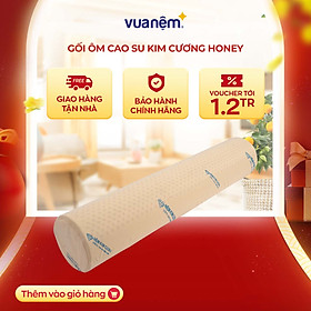 Mua Gối ôm cao su cao cấp Kim Cương Honey 20x100cm thiết kế lỗ thông hơi xung quanh gối  giúp ngăn chặn nấm mốc tạo sự thoáng mát