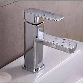 Vòi Lavabo vuông ITALIA Vòi bồn rửa chất lượng cao + Đôi dây cấp (Kiểu vuông)