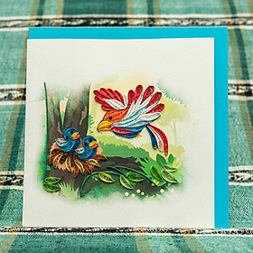 Thiệp Giấy Xoắn Chủ Đề Chim - CNB1514