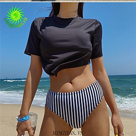 Korean Fashion Sexy Short Sleeve Swimwear 2020