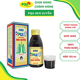 Siro Hen Suyễn PQA Giúp Giải Hàn, Hóa Thấp, Thông Phế, Bình Suyễn Và Hỗ Trợ Thông Thoáng Đường Thở Hộp 125ml