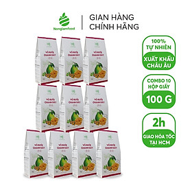 Combo 10 hộp Vỏ bưởi chanh dây sấy dẻo Nonglamfood hộp 100g | Giảm cân, ăn kiêng,tăng cường đề kháng tự nhiên, đẹp da