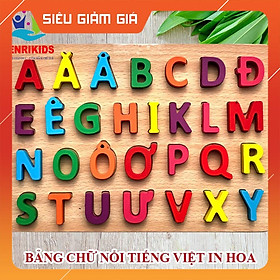 Bảng Chữ Cái Gỗ HCM Đồ Chơi Bảng Chữ Cái Nổi Tiếng Việt In Hoa Bằng Gỗ