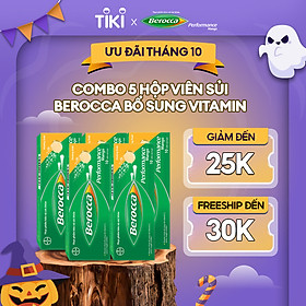 Combo 5 Viên Sủi Bổ Sung Vitamin BEROCCA Performance Hộp 10 Viên x4 Hỗ Trợ