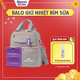 Balo Giữ Nhiệt Bỉm Sữa Mama’s Choice, Giữ Lạnh Sữa Mẹ Lên Đến 14h, Giữ Ấm Thức Ăn Cho Mẹ và Bé, Thiết Kế Thời Trang - Balo + 02 Đá Khô