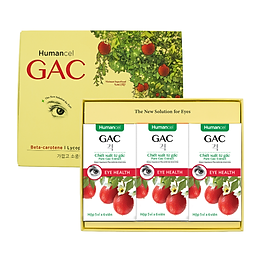 Set 3 hộp Humancel GAC Viên nang dầu gấc chăm sóc mắt, trẻ hóa da, ngừa