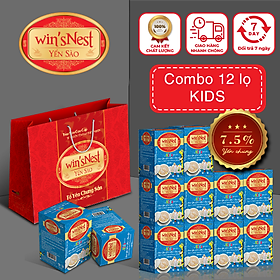 Combo 12 lọ Nước Yến sào winsNest Kids 70 ml thích hợp cho trẻ em từ 1