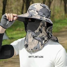 Mũ chống nắng golf nam nữ thoáng khí có dây điều chỉnh kèm khẩu trang GOLF PRO MN005