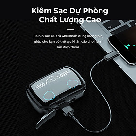 Tai nghe Bluetooth M10 Điều Khiển Cảm Ứng, Có Đèn LED, Thiết Kế Màu Đen Sang Trọng, Nghe Nhạc, Chơi Game Cực Hay - Hàng Chính Hãng