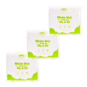Combo 3 bịch khăn khô đa năng Mipbi 600g