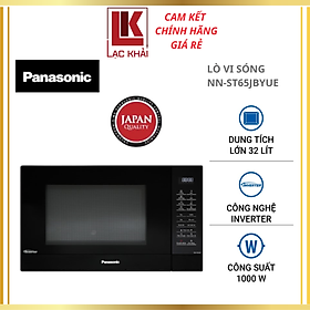 Hình ảnh Lò vi sóng điện tử Panasonic NN-ST65JBYUE -Dung tích lớn 32L, Công suất 1000W, 20 thực đơn tự động, Bảng điều khiển điện tử tiếng Việt, Inverter tiết kiệm điện năng -Hàng chính hãng - Bảo Hành Chính Hãng 12 tháng