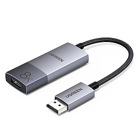 Ugreen UG40948MM137TK 8K 60hz 48Gbps DP 1.4 sang HDMI 2.1 Bộ chuyển đổi Displayport Male sang HD Female Adapter - HÀNG CHÍNH HÃNG