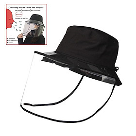 Protective Face Shield Cover Hat Anti Spitting Saliva Drool Fisherman Cap with Clear Facial Cotton Fisherman Hat