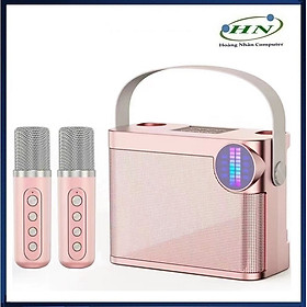 Mua Loa Karaoke Bluetooth Mini YS214 Tặng Kèm 2 Micro Không Dây Hát Song Ca Cực Hay - HN