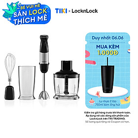 Máy xay cầm tay LocknLock - Hand Blender EJM559BLK (1000W) - Màu đen - Hàng chính hãng