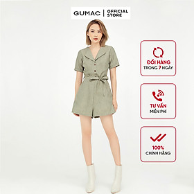 Jumpsuit nữ thiết kế phối nút kết hợp thắt eo GUMAC DB566