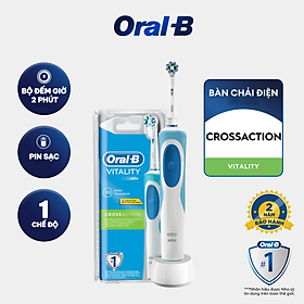 Bàn chải đánh răng điện Oral-B Vitality CrossAction Blue D12.513- Hàng chính hãng 100%