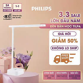 Đèn bàn Philips bảo vệ mắt DSK212 Tilpa PT 5W 4000K -  Điều chỉnh độ sáng, êm dịu cho đôi mắt khỏe đẹp