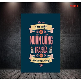 Tranh treo tường, trang trí/Quán trà sữa 3D/Gỗ MDF Hàn Quốc chống ẩm mốc mối mọt TS1