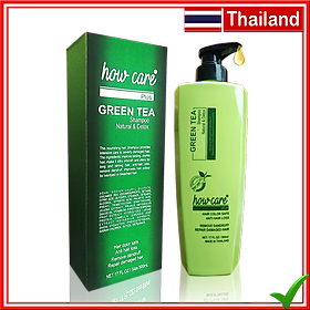 Dầu gội Kích Thích Mọc Tóc - Sạch Gàu Hết Ngứa - Phục Hồi Tóc Hư Tổn Nặng - Giữ Màu Tóc Nhuộm - Trà Xanh Howcare Thái Lan 500ml