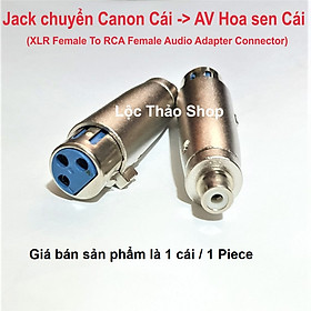 Mua Jack Canon ra AV Cái - Jack Chuyển Đổi Canon Cái Sang AV Hoa sen Cái - XLR Female To RCA Female Audio Adapter