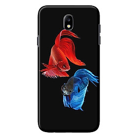Ốp Lưng Dành Cho Samsung Galaxy J3 Pro - Couple Cá Betta Xanh Đỏ