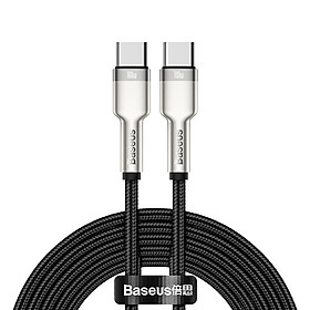Cáp sạc siêu nhanh 100W Baseus Cafule Series Metal Data Cable Type-C to Type-C (100W) - Hàng chính hãng