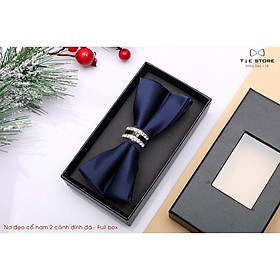 Nơ đeo cổ nam Chú rể - Nơ bướm 2 cánh đính đá cao cấp Full box, nhiều mẫu