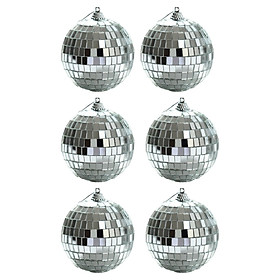6x Mirror Disco Balls Xmas Tree Decoration Set for Dance Anniversary Wedding