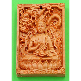 MẶt gỗ Phật Thích Ca Mâu Ni DMG199 gỗ hoàng đàn - Sẩn phẩm phong thủy đem lại bình an, may mắn
