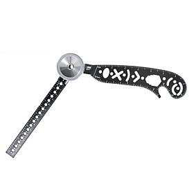 Multi-Function Drawing Tool Versatile Utensil Drawing Curved Ruler Mini Compass Protractor Combo Patterns Multi-Function Drawing Tool