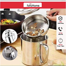 Ca Lọc Dầu Ăn Inox 304 Dày Dặn Dụng Cụ Lọc Nước Inox Dung Tích 1.3L Dụng Cụ Nhà Bếp Ca Lọc Dầu Ăn Kèm Giá Lọc INOX 304 Không Rỉ Sáng Bóng Ca Lọc Dầu Và Tạp Chất Đa Năng Bằng Inox