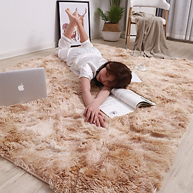 Thảm Lông Trải Sàn Loang Màu KT 1m6x2m