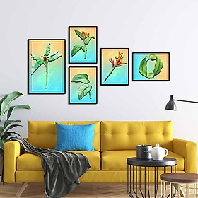Mua Bộ 5 tranh canvas treo tường Decor Hoa lá phong cách scandinavian – DC129