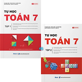 Sách - Tự Học Toán 7 - Tập 1 + 2 (Moon) Tái Bản 2025 - Nhà Xuất Bản Dân Trí