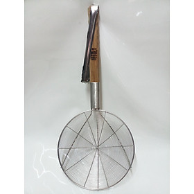 Mua VỢT VÒNG INOX  CÁN GỖ VỚT XƯƠNG RAU CỦ VỚT ĐỒ CHIÊN TẶNG KÈM MỘT GẮP INOX CAO CẤP