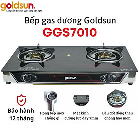 Mua Bếp Gas Dương Goldsun GGS7010 Mặt Kính Cường Lực Đầu Đốt Đồng Nguyên Chất - Hàng chính hãng