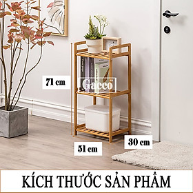 Kệ gỗ đa năng 3 tầng gỗ tự nhiên dùng làm tủ giày, kệ sách, kệ decor trang trí nhà cửa