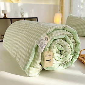 Chăn Hè Kẻ Đũi Cotton Xơ Đậu Nành, Chăn Đũi Kẻ Hàn Quốc Cao Cấp Kích Thước 2mx2m3 Hàng Nhập Khẩu - LOẠI 1- HÀNG CHÍNH HÃNG MINIIN