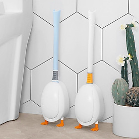 Mua Bộ chổi cọ toilet gắn tường hình con vịt chà rửa nhà vệ sinh cây cọ silicon làm sạch đa năng tiện dụng